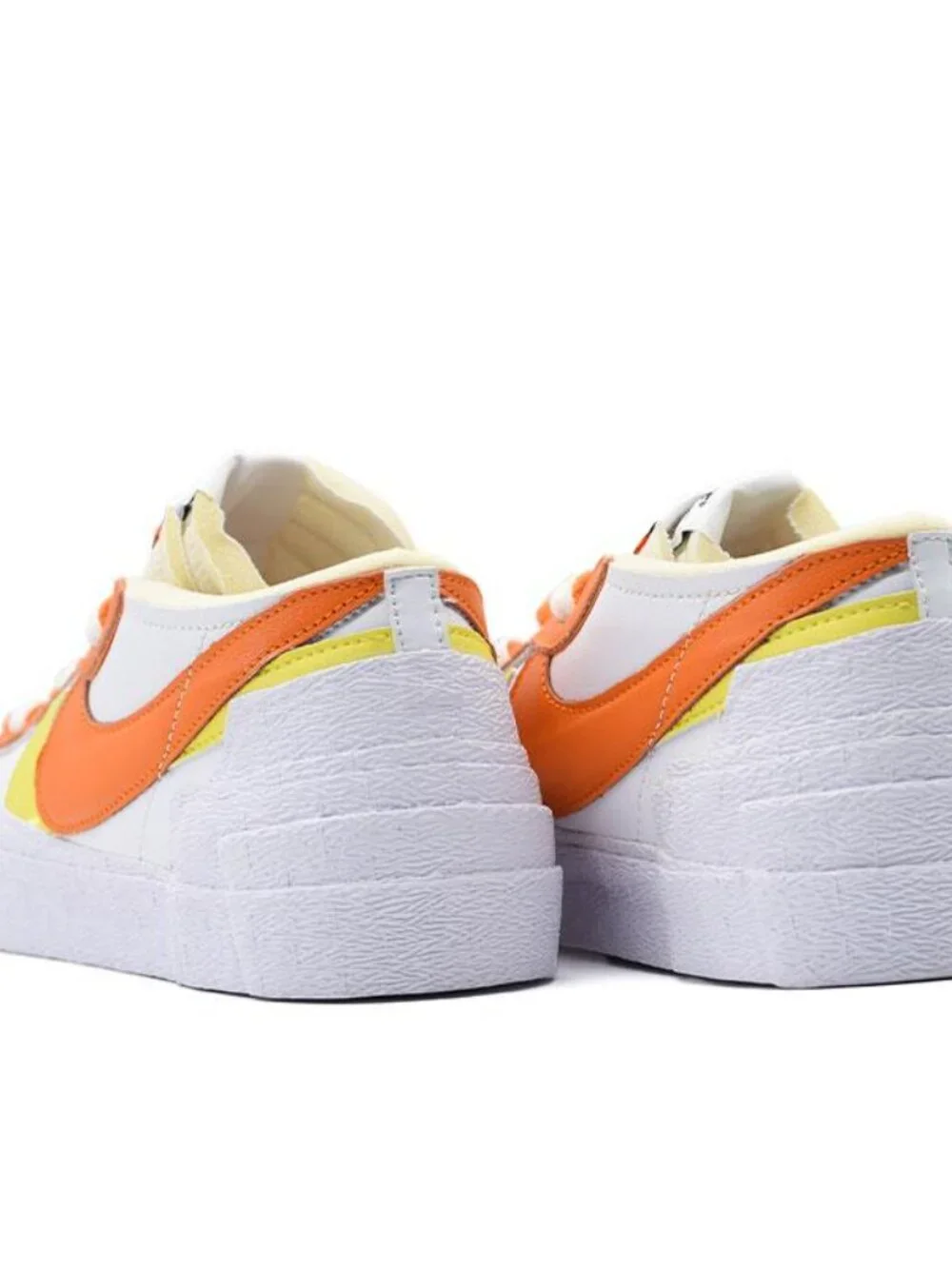 Nike Blazer Low Sacai Magma Orange White Leather Mens US 8.5 Sneaker DD1877-100
